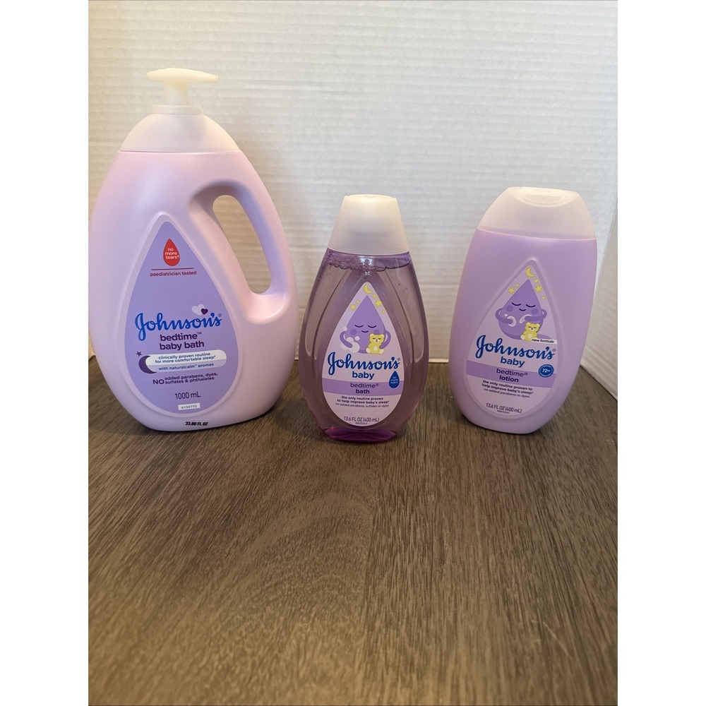 Johnson's Bedtime Baby Bath 1000ml Jumbo, 12oz Bedtime Bath & Lotion